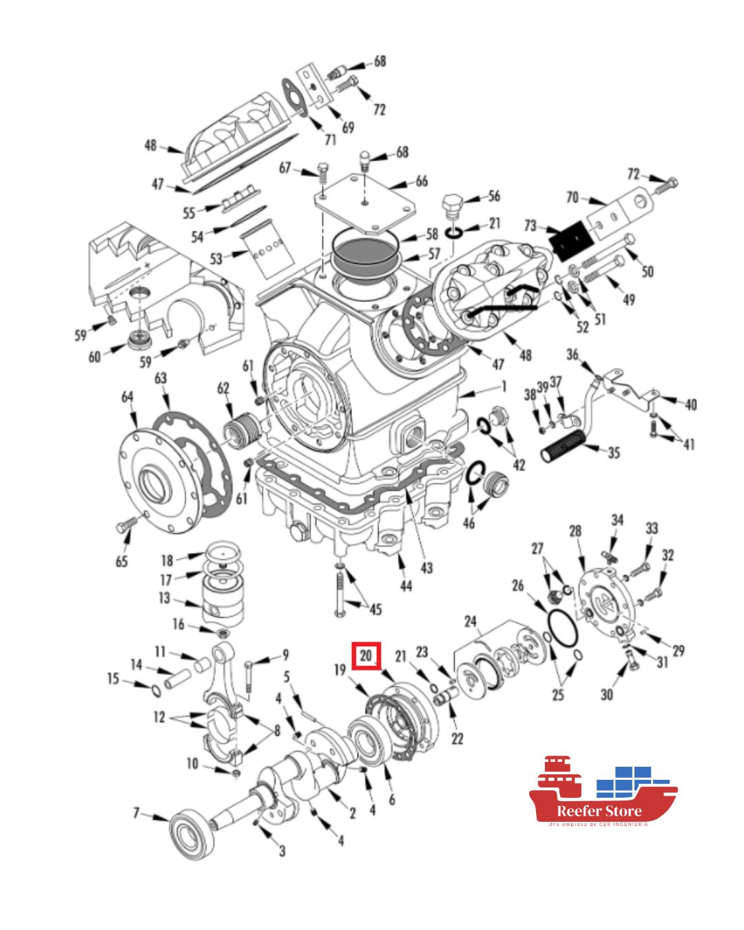 HOUSING OIL PUMP CARCASA DE LA BOMBA DE ACEITE 220663